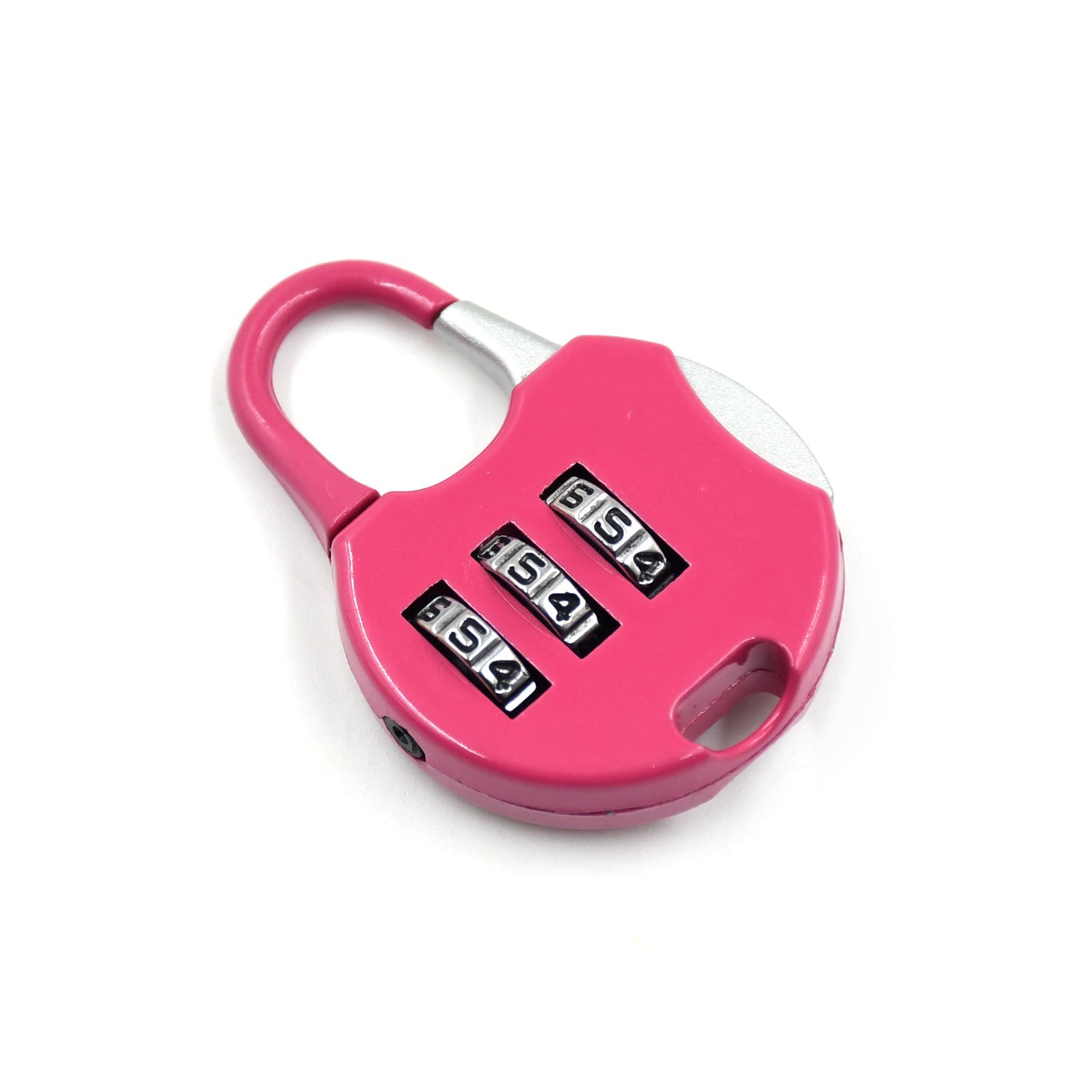 Combination lock showing 3-digit code setup Combination lock showing 3-digit code setup